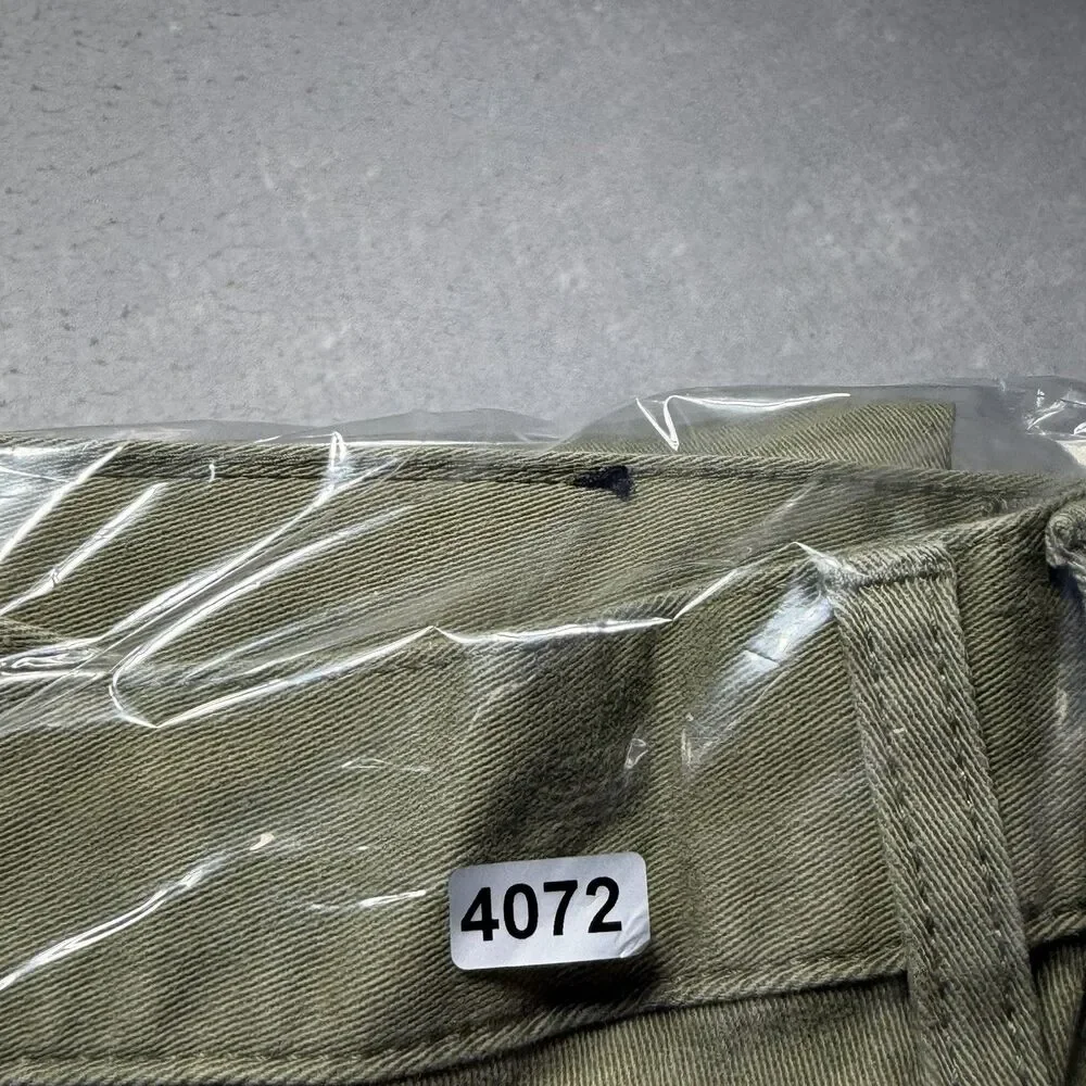 Balmain Paris Biker Moto Jeans Men’s 34 Olive Green Motorcycle Made In Japan